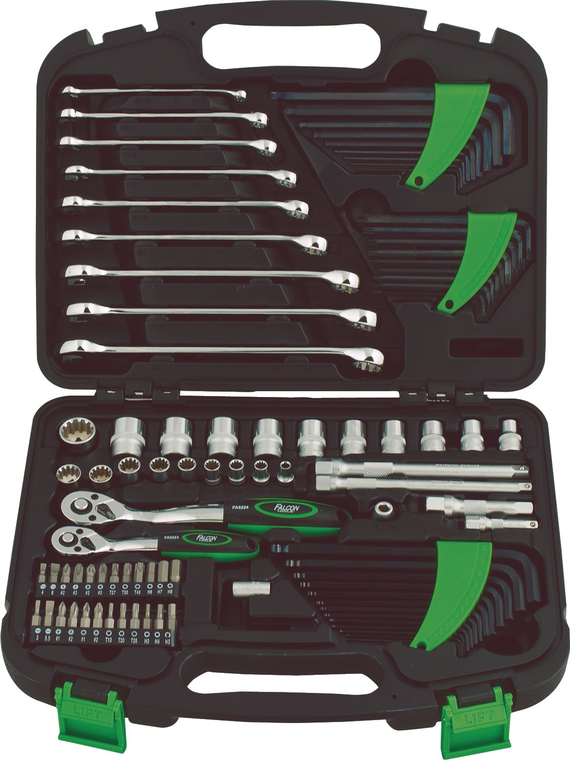 専用4 確定 Socket/Wrench Set, 1/4 & 3/8