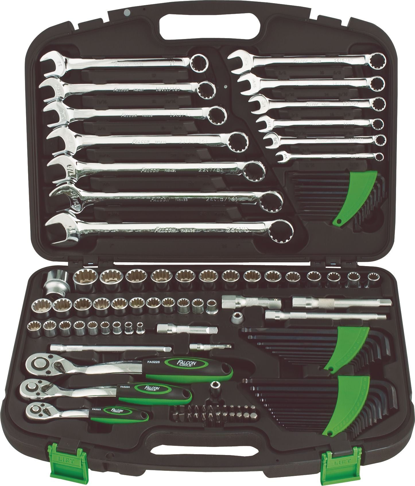 Socket/Wrench Set, 1/4, 3/8 & 1/2