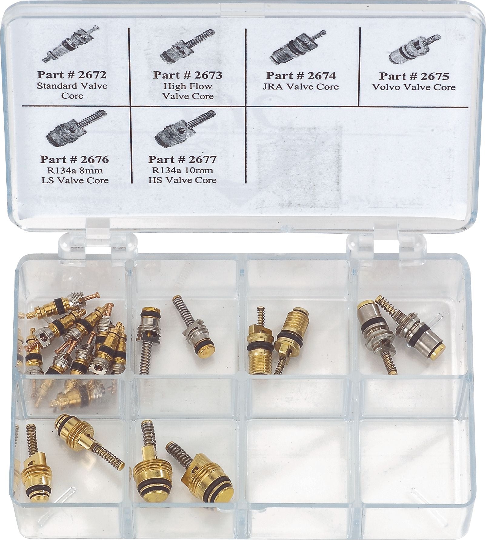 Assortment R12 and R134a Valve Cores Kent Automotive