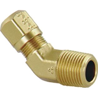  DOT Compression Elbow Male 45° Brass 5/8 x 1/2" - 84315