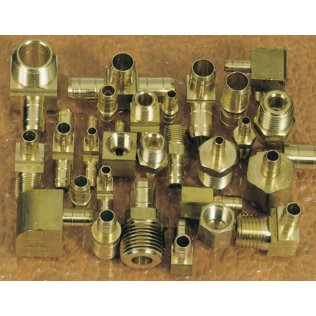  Brass Dubl-Barb Fittings Assortment Kit 107Pcs - LP460