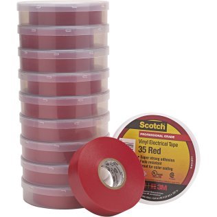  Vinyl Electrical Tape Red 3/4" x 66' - 1145933