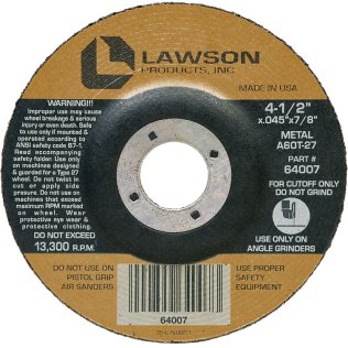  Cut-Off Wheel for Right Angle Grinder 4-1/2" - 64008