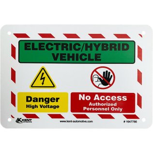  Electric/Hybrid Vehicle Plastic 7"x10" Sign - 1647786