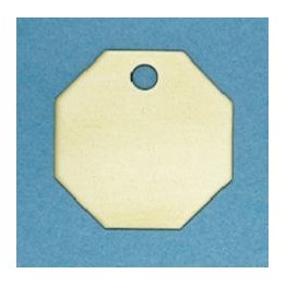  Octagonal Tag Brass 1-1/4" - 97447