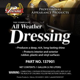 Presta Products All Weather Dressing Label - 1434519