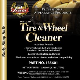 Presta Products Non-Acid Tire and Wheel Cleaner Label - 1434545