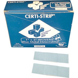  Blue Metal Detectable Bandages - 1" x 3" - 100/box - 1488309