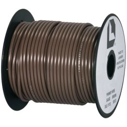  Plastic Covered Primary Wire 14 AWG 100' Brown - 5553N