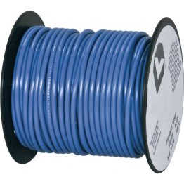 Plastic Covered Primary Wire 10 AWG 100' Blue - 5551E