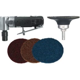  Tuff-Grit Small Dia. Surface Conditioning Disc Kit with Pneumatic Angle Die Grinder - 1637318