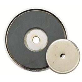 General Tools Shallow Pot Magnet, 50 lb Capacity, 3-1/4" Diameter - 1280830