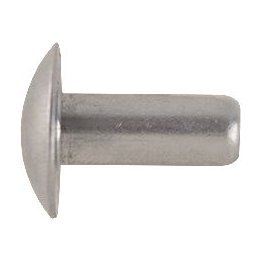  Solid Rivet Brazier Head Soft Aluminum 1/4" - 413