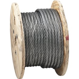  Wire Rope Uncoated 3200 Lb Safe Load 7/16" x 100' - 64287