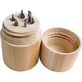CryoTool® 5PC Cryo Center Drill & 60o Countersink Set #1-#5 Sizes, In Wood Index - DY80861000
