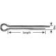  Cotter Pin Standard Extended Prong 3/16 x 1" - 81286